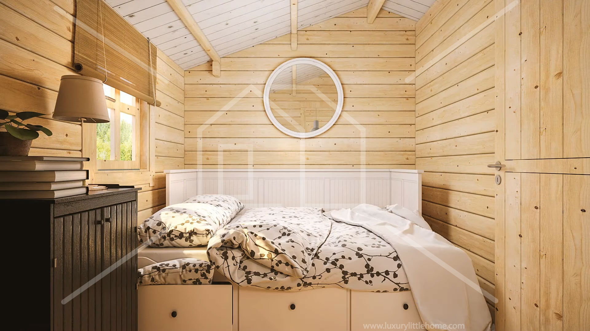 Chalet bois autonome Hirondelle 17m² - chambre - LuxuryLittleHome