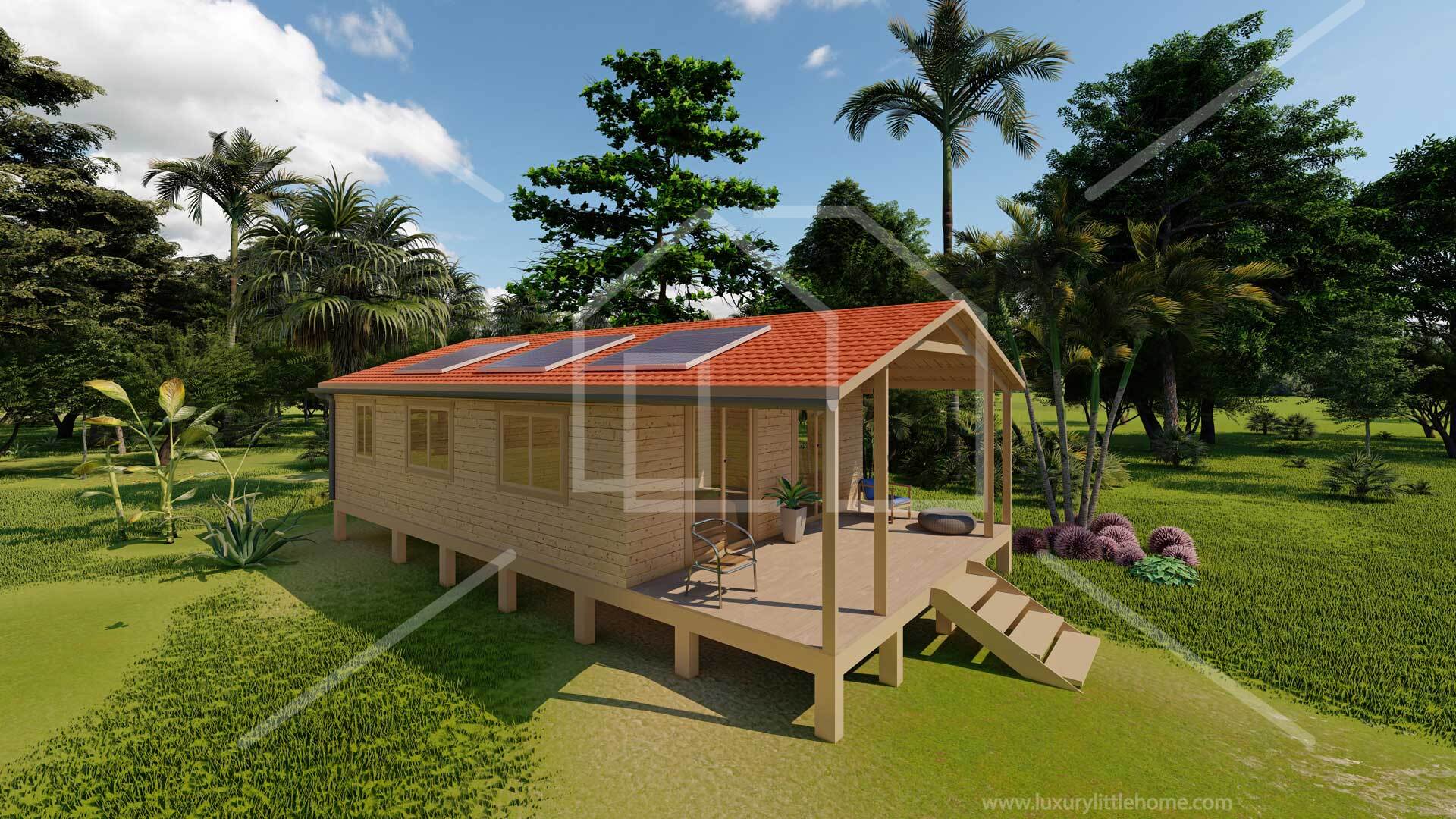 petite maison bois autonome en énergie 