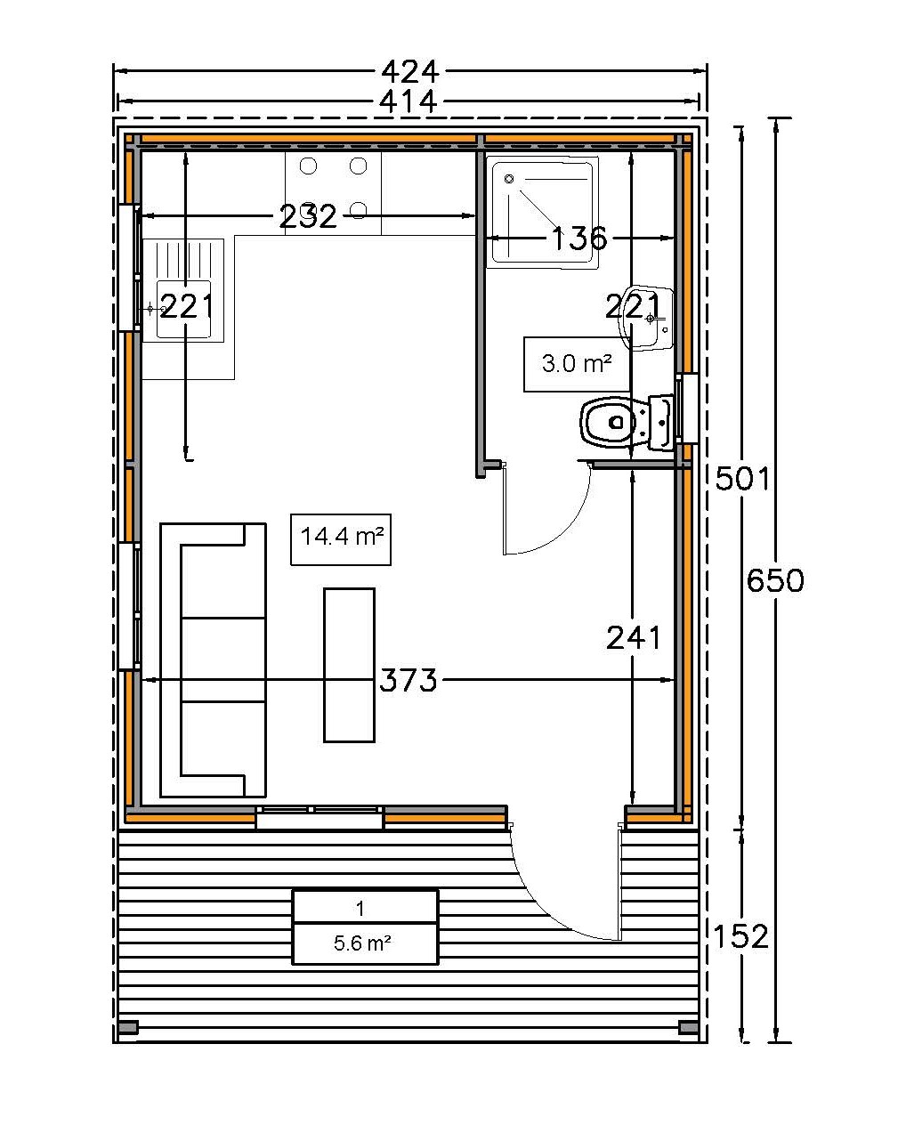 Plan archi chalet Hirondelle Plan chalet sans permis habitable - mini chalet autonome