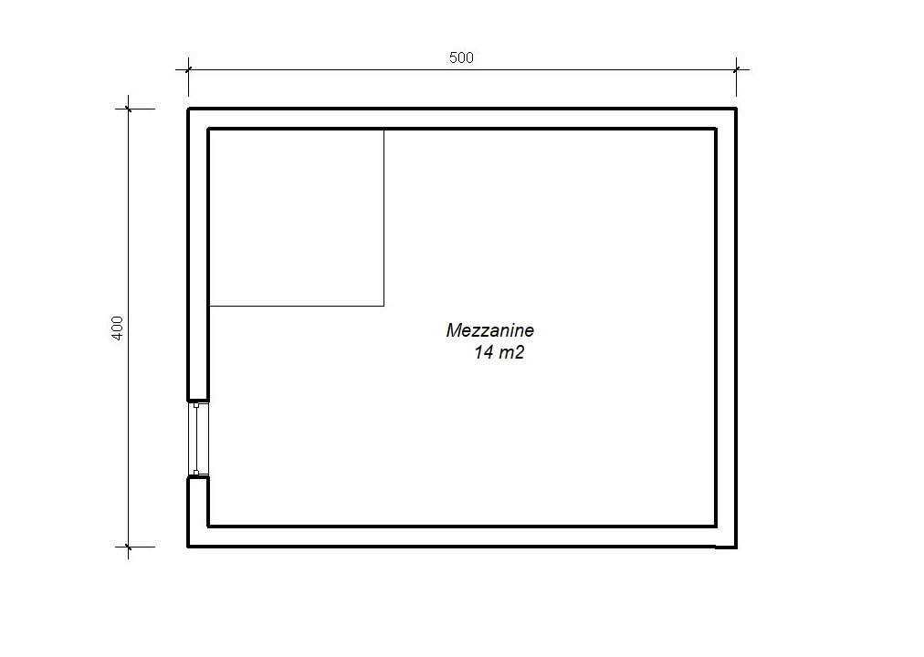 chalet avec mezzanine en kit